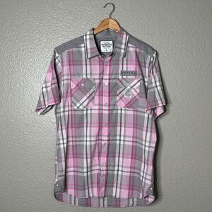 Parish Nation Men’s Pink Plain Button Up Size Large